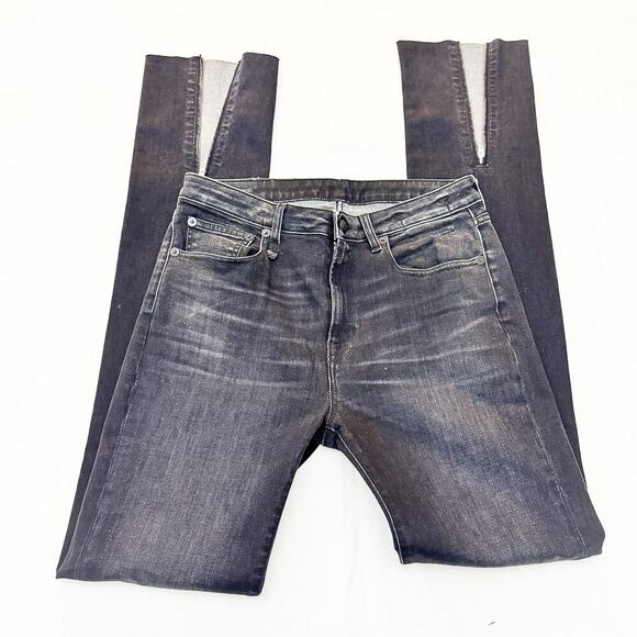 R13 Alison Slim 785-Rayne Black R13W0115-785 Zip Fly Denim Jeans Size 29 Italy - Picture 4 of 9